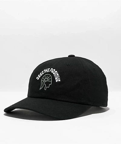 Rastaclat Seek The Positive Logo Black Strapback Hat