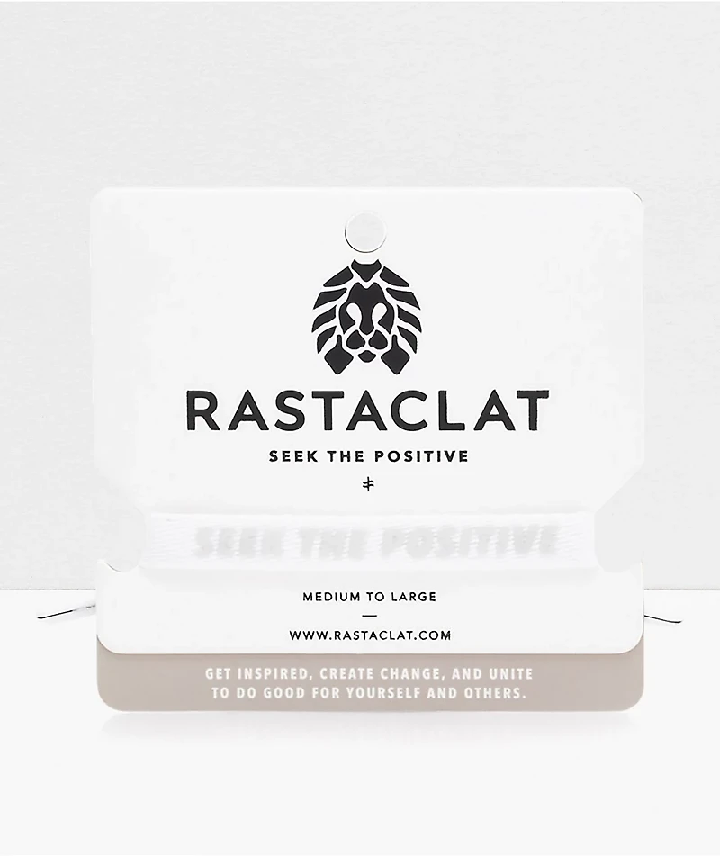 Rastaclat Seek The Positive White Shoelace Bracelet