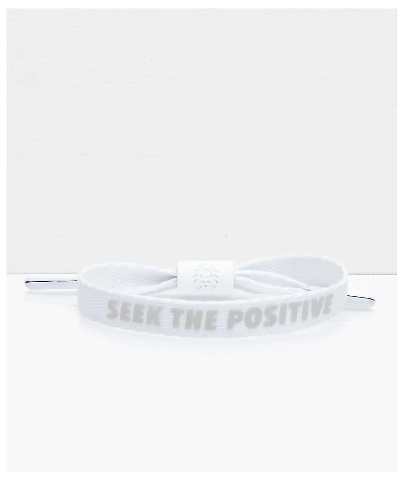 Rastaclat Seek The Positive White Shoelace Bracelet