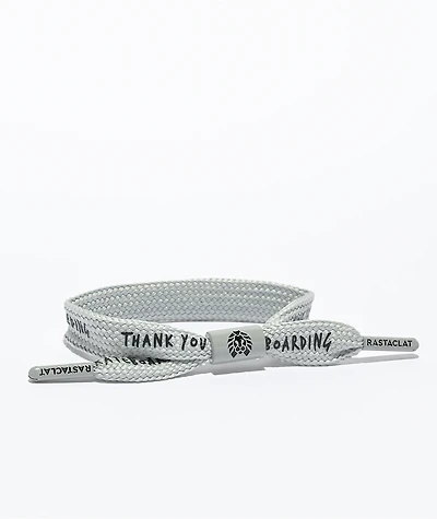 Rastaclat Thank You Skateboarding Grey Shoelace Bracelet