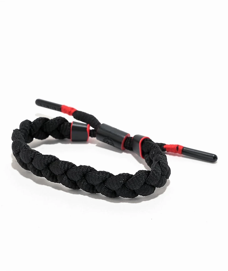 Rastaclat Venture Black & Red Braided Bracelet