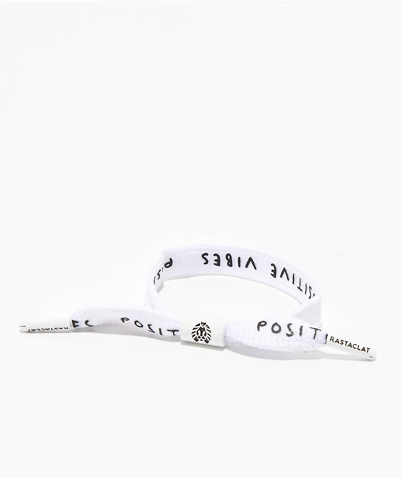 Rastaclat Verified Yapper White Shoelace Bracelet