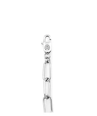 Rastaclat Warped Paperclip Silver Link Bracelet