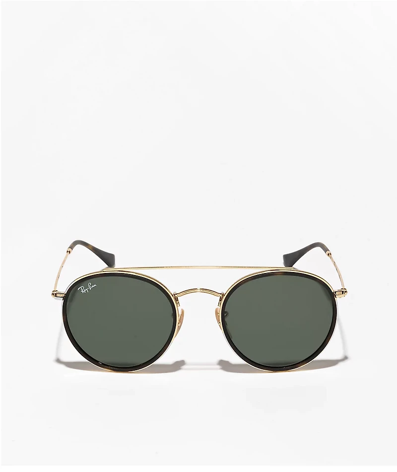 Ray-Ban Artista Black & Gold Round Sunglasses