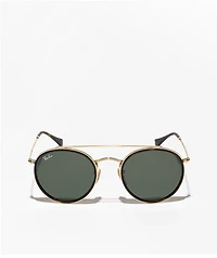 Ray-Ban Artista Black & Gold Round Sunglasses