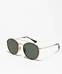 Ray-Ban Artista Black & Gold Round Sunglasses