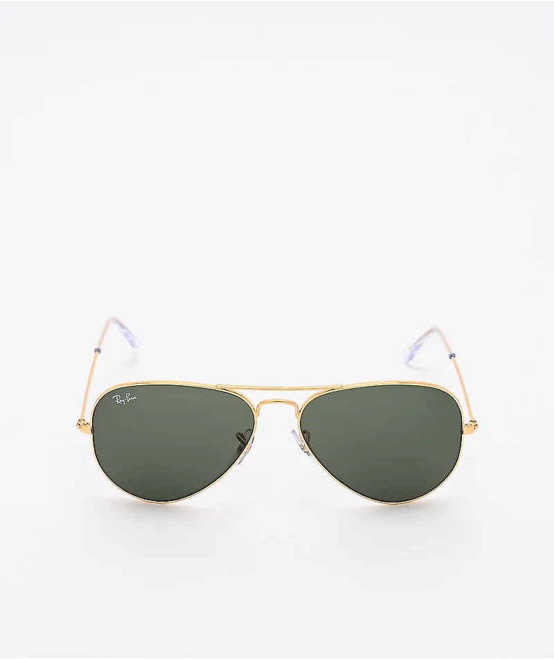 Ray-Ban Aviator Gold & Grey Green Sunglasses