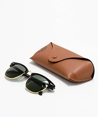 Ray-Ban Clubmaster Black & Gold Polarized Sunglasses