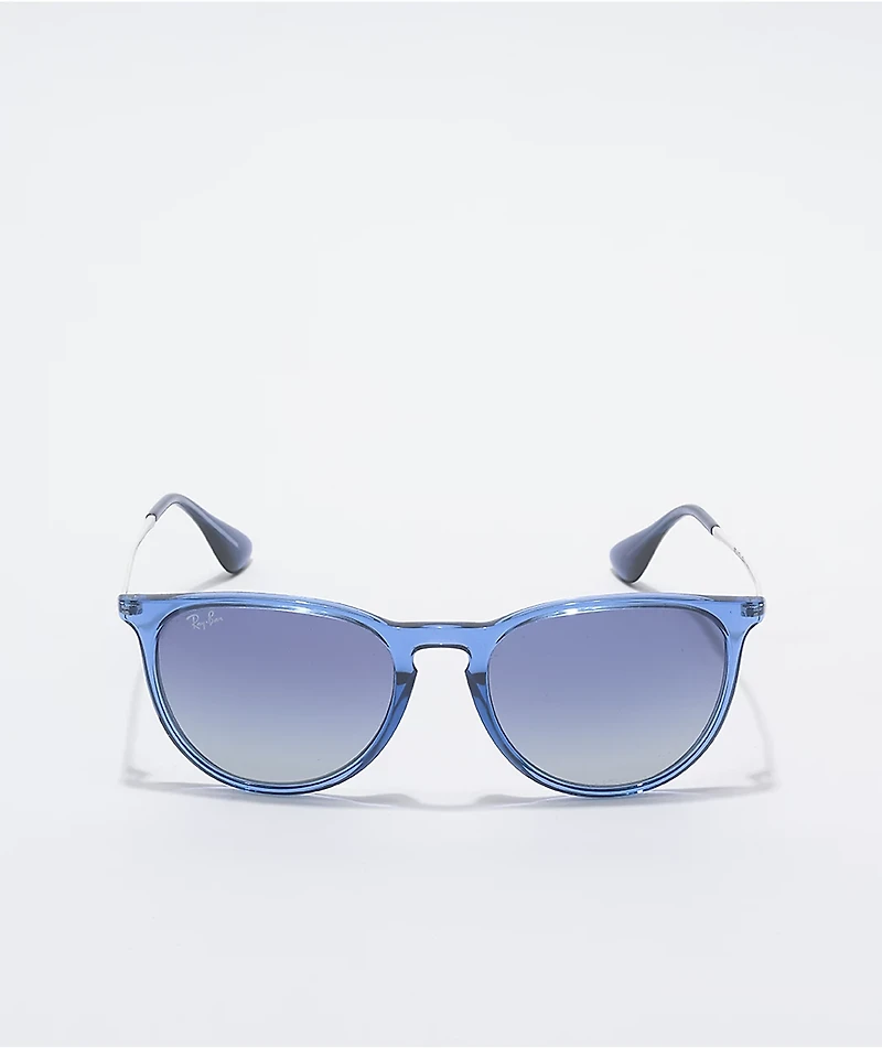 Ray-Ban Erika Transparent Blue Round Sunglasses