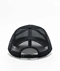 Real Buy Ghost Cursive Black Trucker Hat