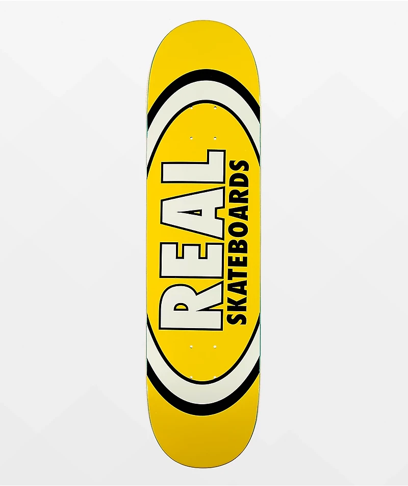 Real Classic Oval 8.06" Yellow Skateboard Deck