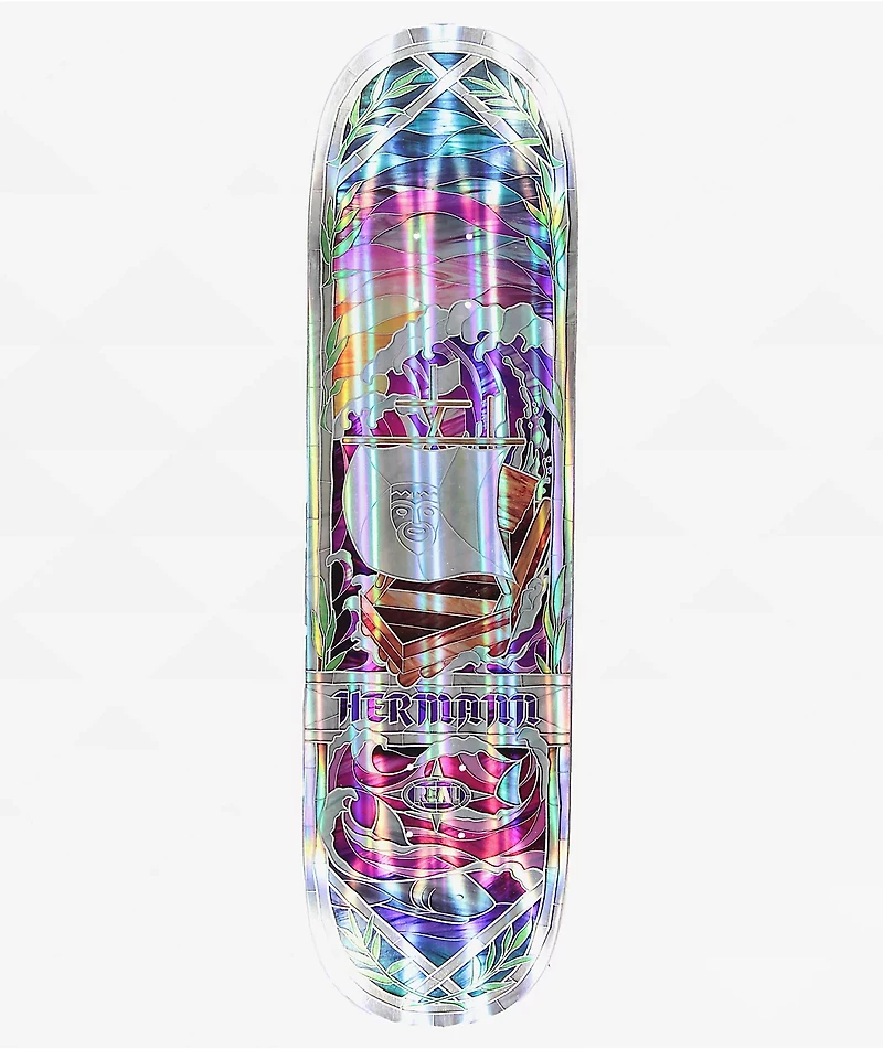 Real Hermann Cathedral Holographic 8.38" Skateboard Deck