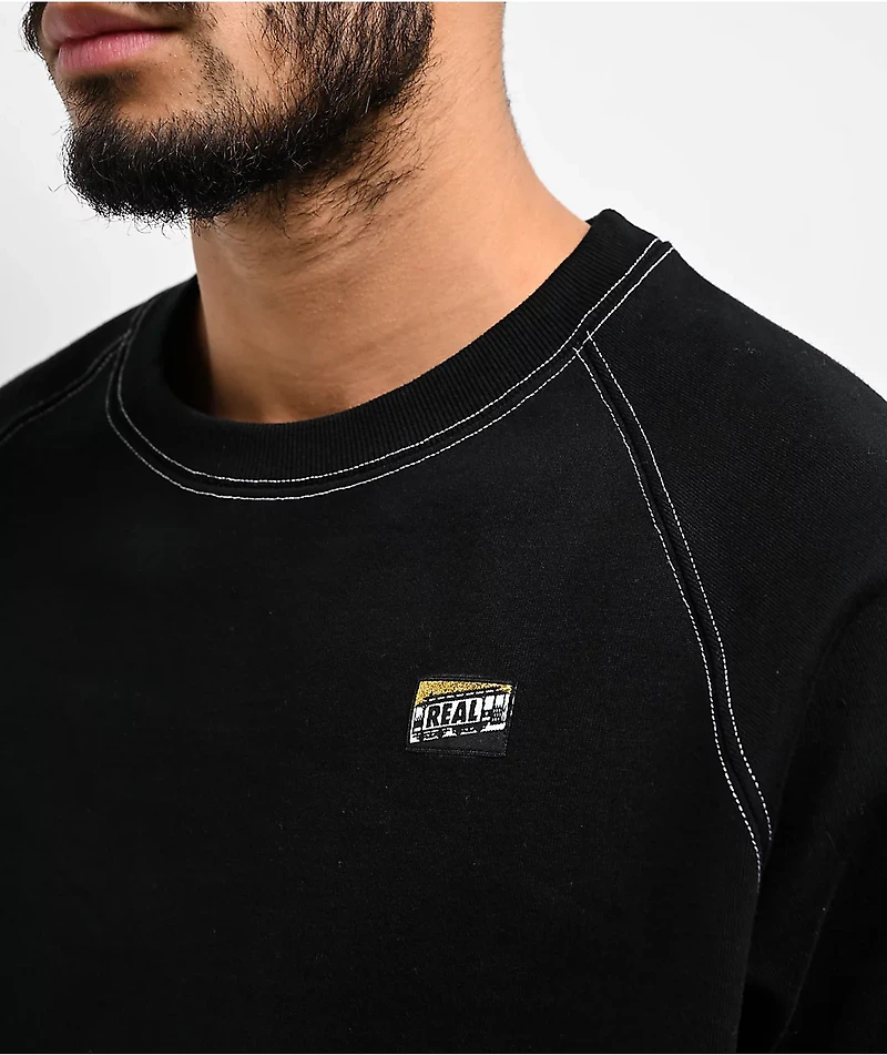 Real Tough Threads Black Crewneck Sweatshirt