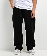 Real Tough Threads Double Knee Black Loose Fit Pants