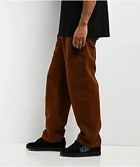 Real Tough Threads Double Knee Brown Loose Fit Pants