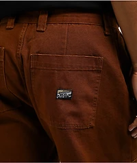 Real Tough Threads Double Knee Brown Loose Fit Pants