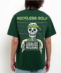 Reckless Golf by CBoysTV Legalize Mulligans Green T-Shirt