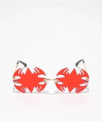 Red Anime Cut-Out Sunglasses