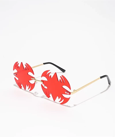 Red Anime Cut-Out Sunglasses
