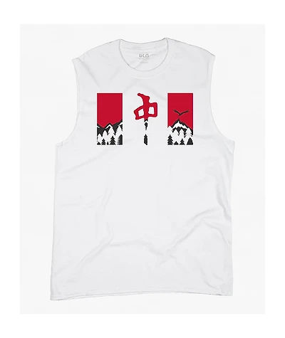 Red Dragon Nature Flag White Tank Top