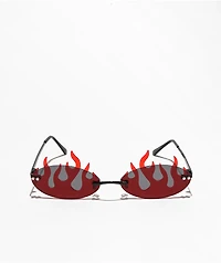 Red Hot Oval Sunglasses