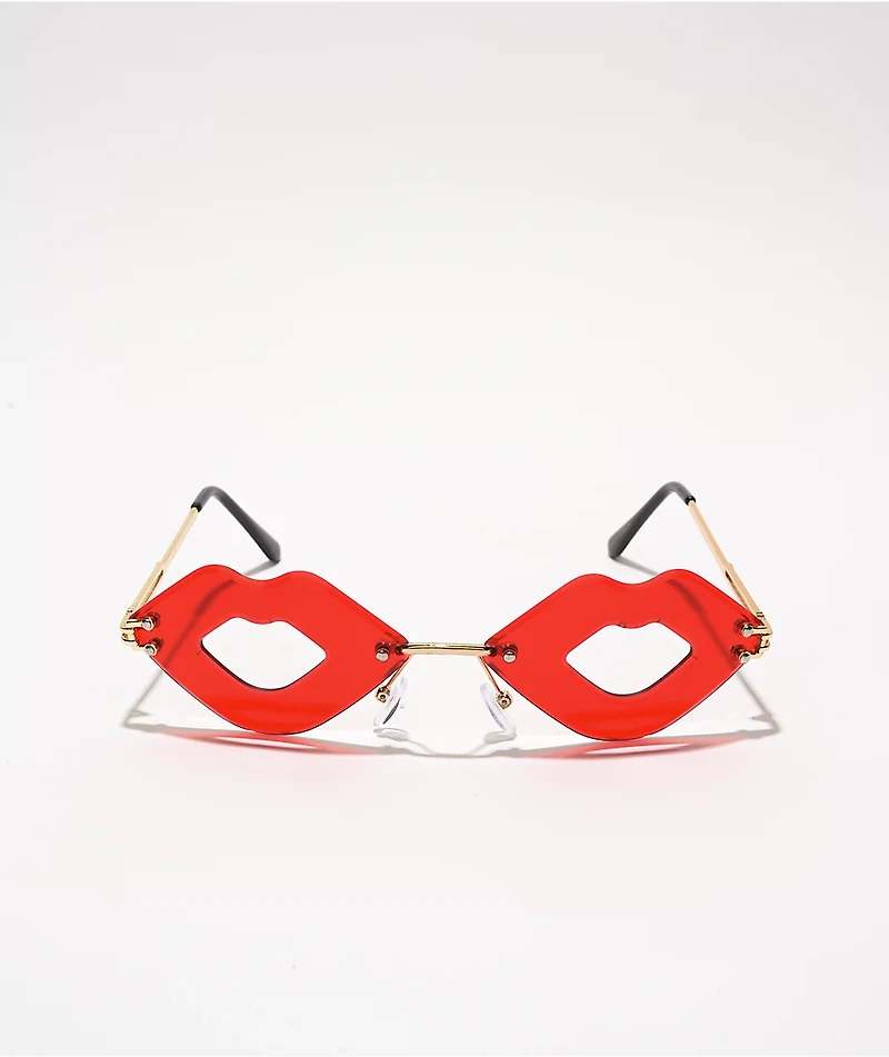 Red Lip Cut Out Sunglasses