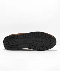 Reebok CL Premium Brown & Black Corduroy Skate Shoes
