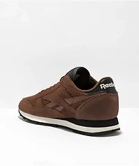 Reebok CL Premium Brown & Black Corduroy Skate Shoes