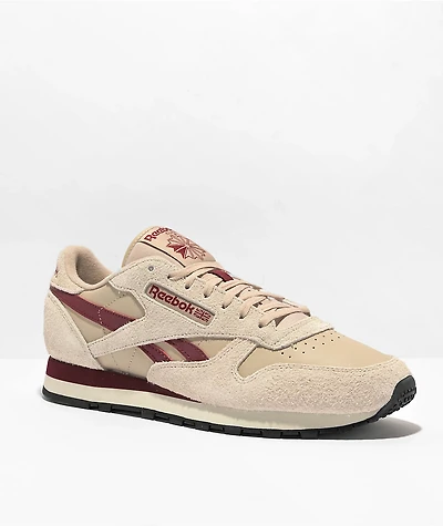 Reebok Classic Fall Vibes Beige & Burgundy Shoes