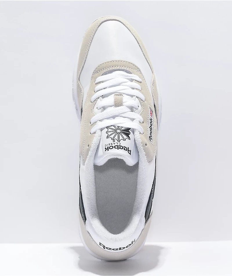 Reebok Classic Leather & Nylon White Grey Shoes
