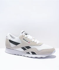 Reebok Classic Leather & Nylon White Grey Shoes