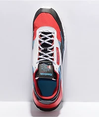 Reebok Classic Leather Legacy White, Red & Blue Shoes