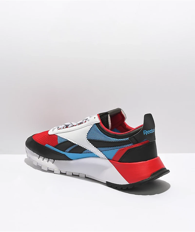 Reebok Classic Leather Legacy White, Red & Blue Shoes