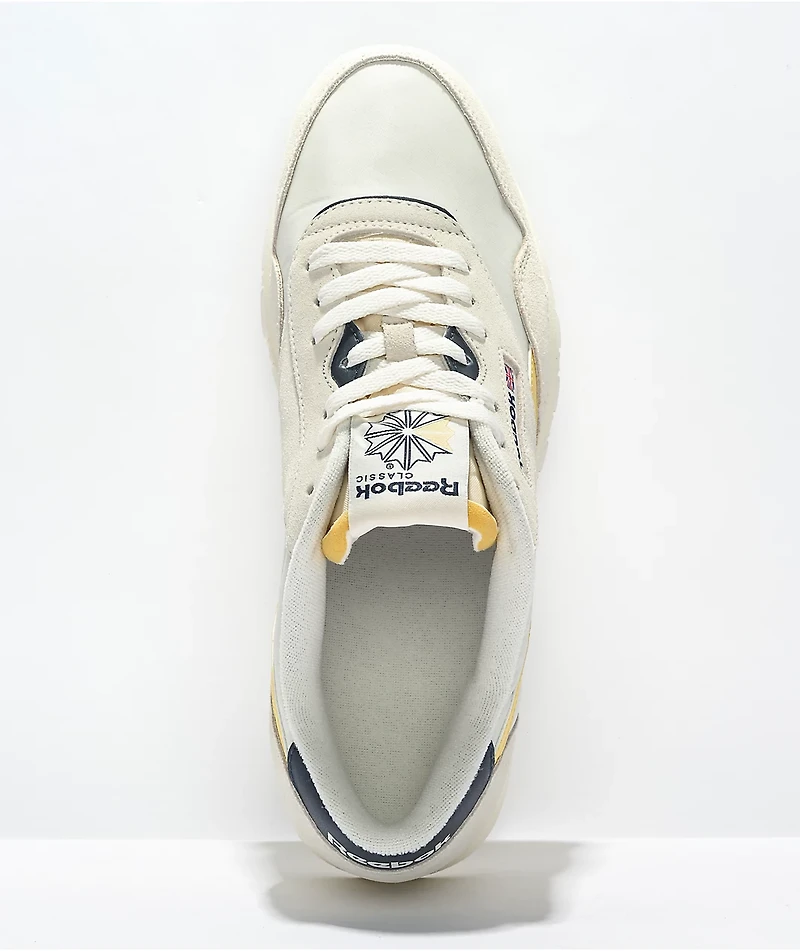 Reebok Classic Nylon & Canvas White Yellow Shoes