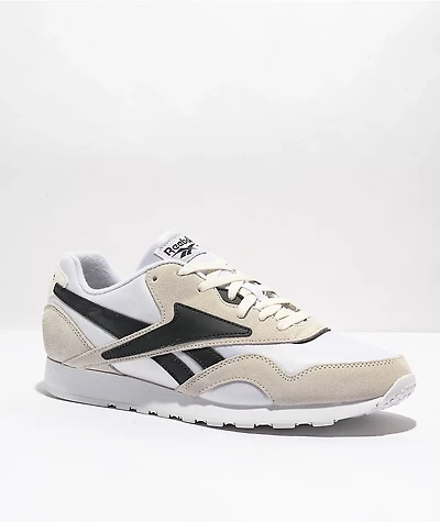 Reebok Classic Nylon Plus White & Black Shoes