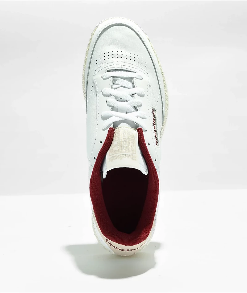 Reebok Club C 85 Chalk & Burgundy Blue Shoes