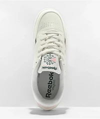 Reebok Club C 85 Vegan White, Pink, & Green Shoes