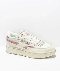 Reebok Club C Double White & Pink Shoes