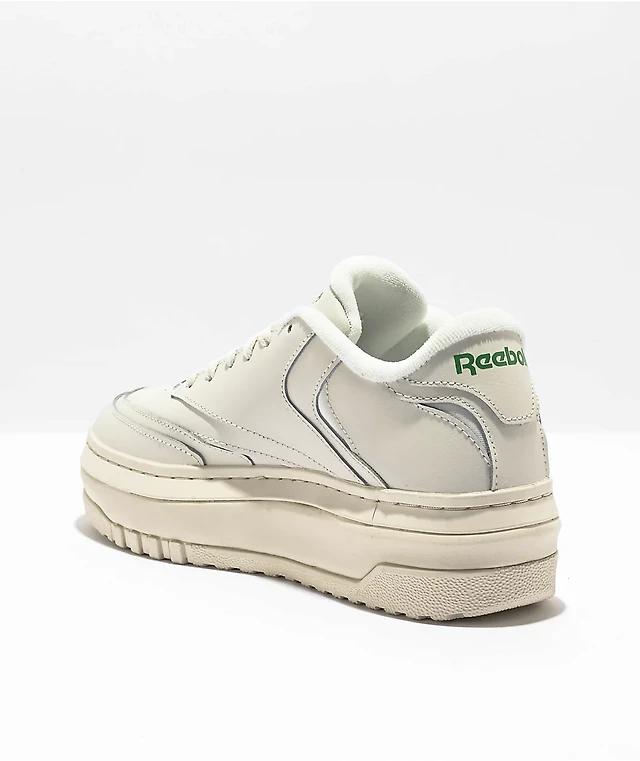 Reebok Club C Extra Chalk Green Platform Shoes at Hamilton Place