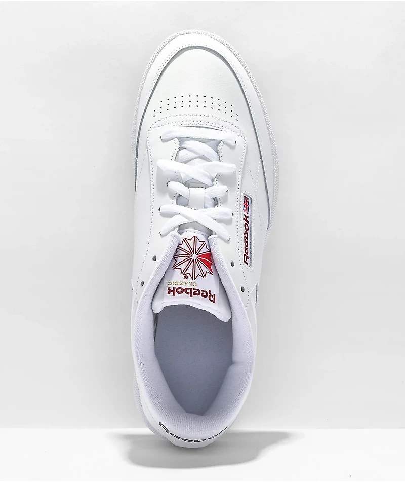 Reebok Club C Foundation White, Burgundy & Gum Shoes