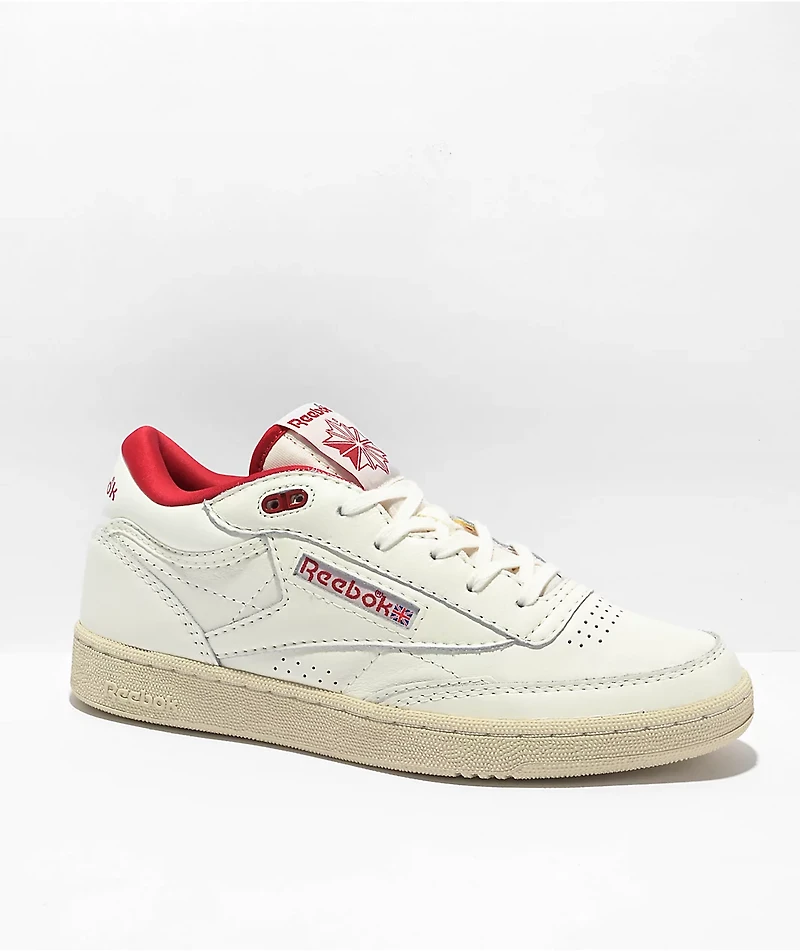 Reebok Club C Mid II Vintage Chalk & Flash Red Shoes