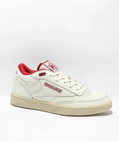 Reebok Club C Mid II Vintage Chalk & Flash Red Shoes