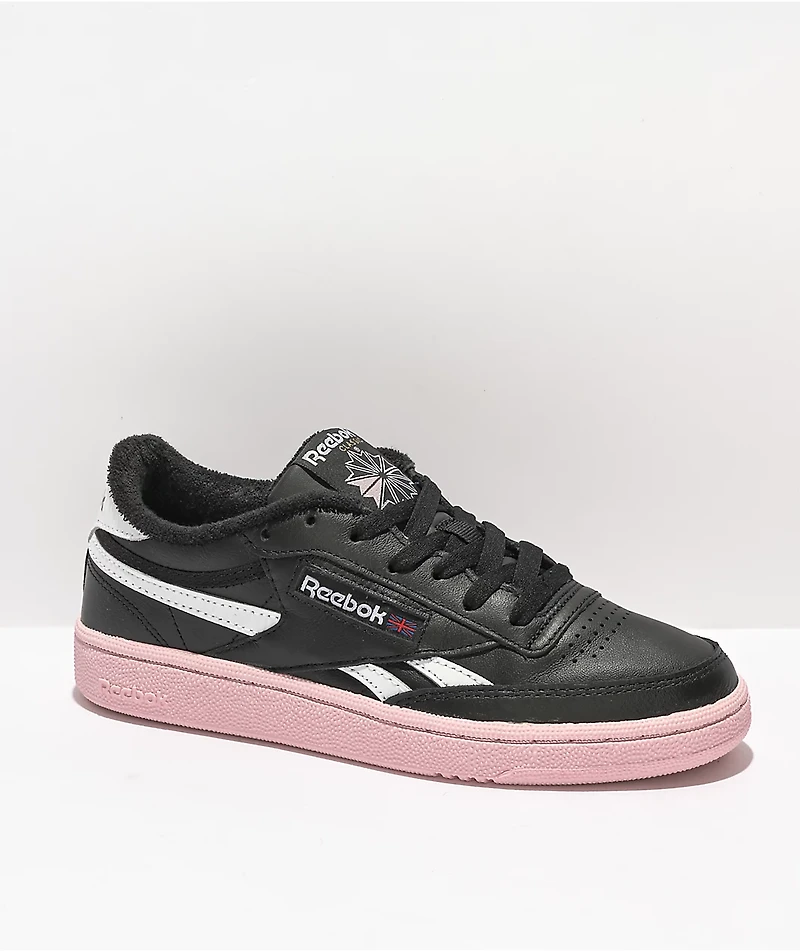 Reebok Club C Revenge Black & Pink Shoes