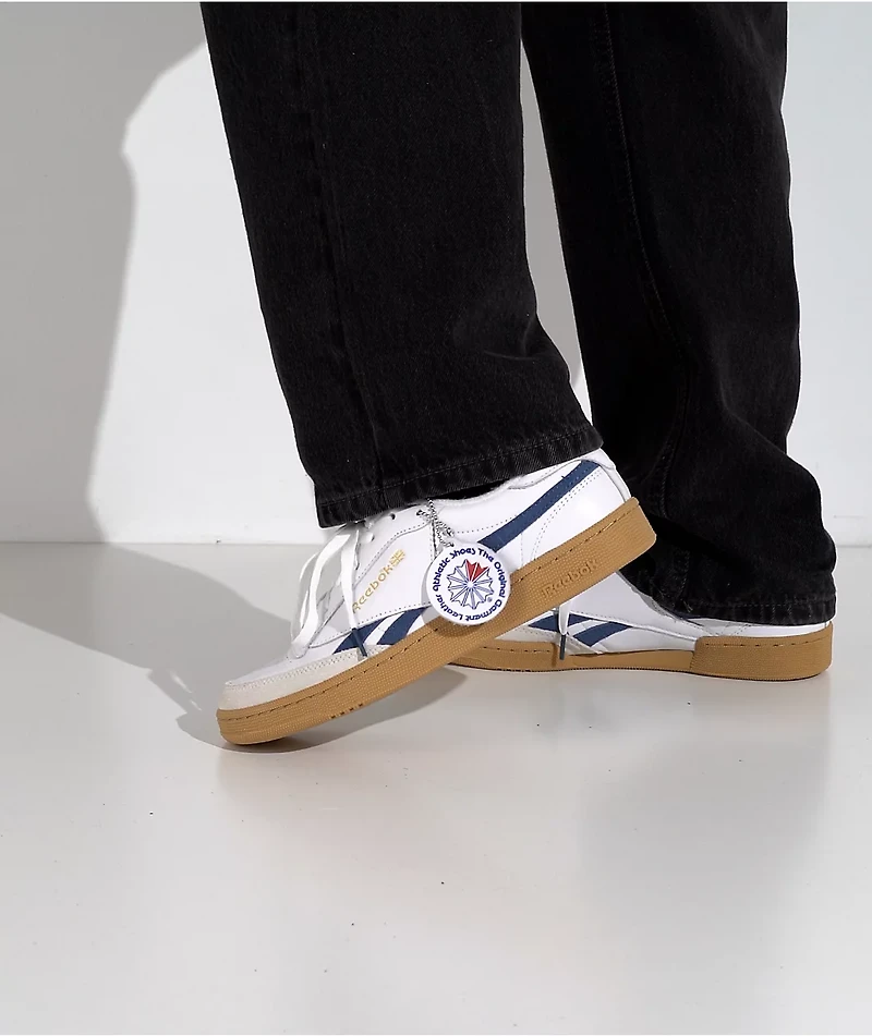 Reebok Club C Revenge Vintage White, Blue & Gum Shoes