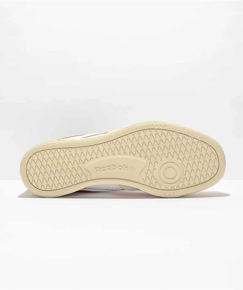Reebok Club C Revenge White & Orange Shoes
