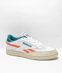 Reebok Club C Revenge White & Orange Shoes