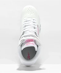 Reebok Freestyle HI Evergreen White & Pink Shoes