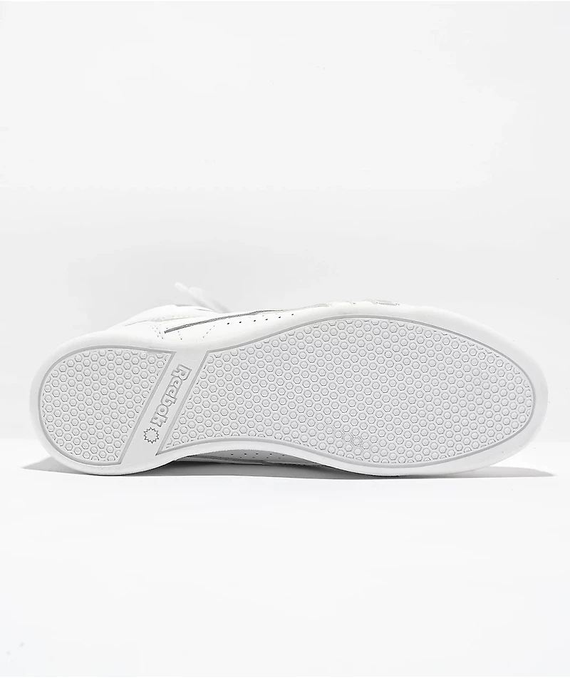 Reebok Freestyle HI Evergreen White & Pink Shoes