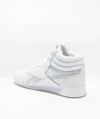 Reebok Freestyle HI Evergreen White & Pink Shoes