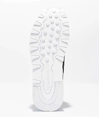 Reebok Kids Classic Leather White, Black & Aqua Skate Shoes